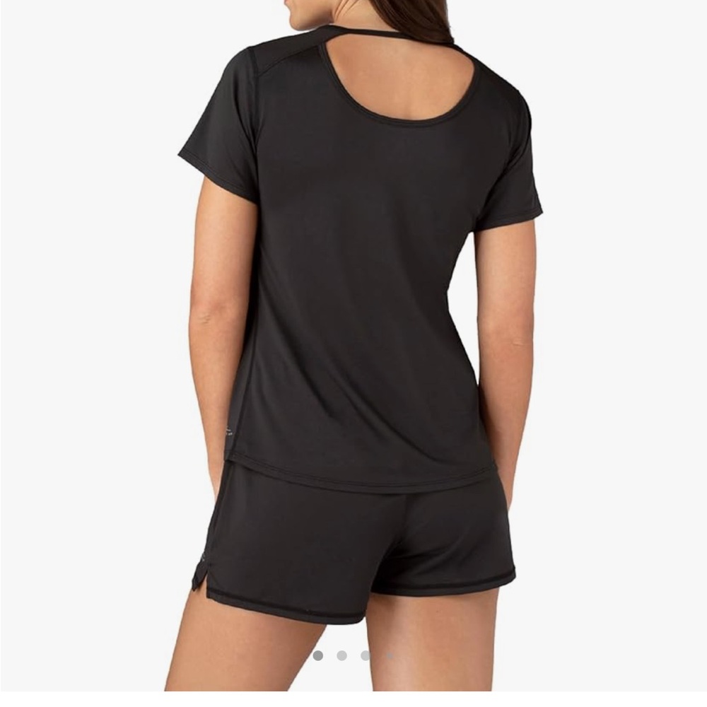 Sheex 828 Sleepwear Womens Cut Out Tee in Pink Size xl